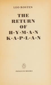 The return of H*y*m*a*n K*a*p*l*a*n