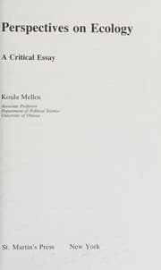 Perspectives on ecology