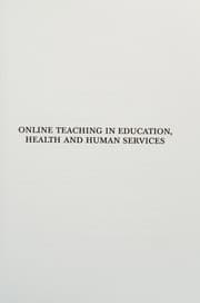 Online teaching in education, health, and human services