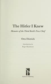 The Hitler I knew