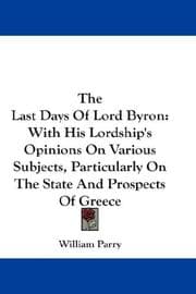 The Last Days Of Lord Byron