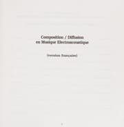 Composition/Diffusion en musique electroacoustique =