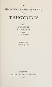 A historical commentary on Thucydides