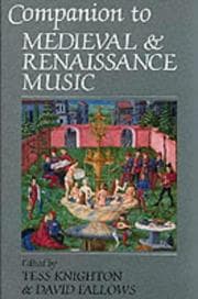 Companion to medieval and renaissance music