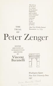 The trial of Peter Zenger