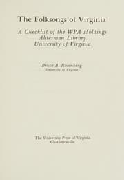 The folksongs of Virginia;