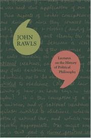 Lectures on the history of political philosophy
