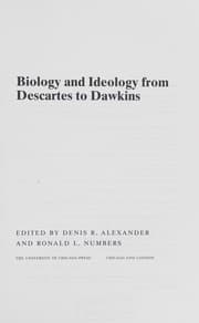 Biology and Ideology from Descartes to Dawkins