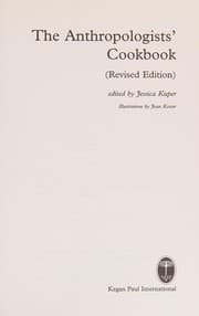 Anthropologist's Cookbook