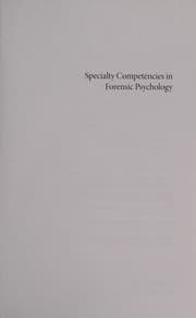 Specialty competencies in forensic psychology