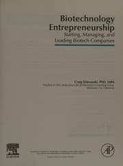 Biotechnology entrepreneurship