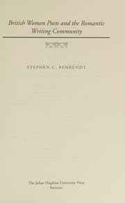 British women poets and the romantic writing community