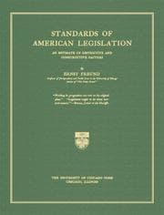 Standards of American legislation