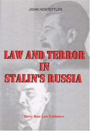 Law and terror in Stalin's Russia