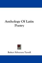 Anthology Of Latin Poetry