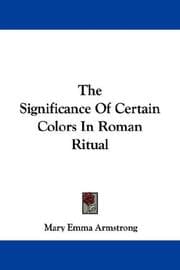 The significance of certain colors in Roman ritual