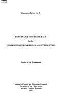 Governance and democracy in the Commonwealth Caribbean