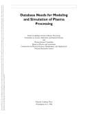 Database needs for modeling and simulation of plasma processing