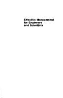 Effective management for engineers and scientists