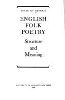 English folk poetry,structure and meaning
