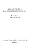 Zur Entstehung der romanischen Sprachen