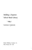 Building a superior school band library