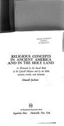 Religious concepts in ancient America and in the Holy Land