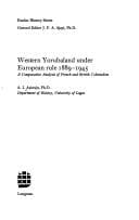 Western Yorubaland under European rule, 1889-1945