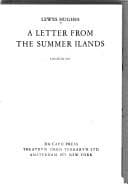 A letter from the Summer Ilands