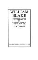 William Blake; studies of his life and personality