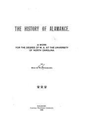 The history of Alamance