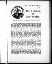 The founding of New Sweden
