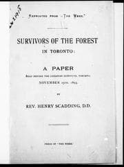 Survivors of the forest in Toronto