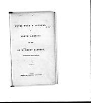 Notes from a journal in North America in 1883