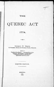 The Quebec Act, 1774
