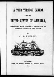 A tour through Canada and the United States of America