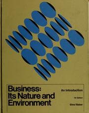 Business, its nature and environment