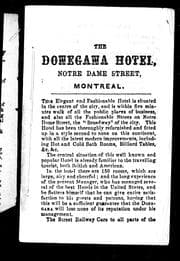 The Donegana Hotel, Notre Dame Street, Montreal