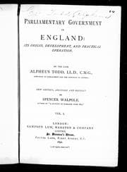 Parliamentary government in England