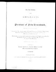Hand book for emigrants to the province of New Brunswick