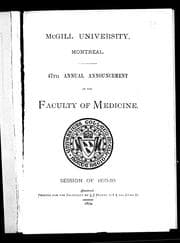 47th annual announcement of the Faculty of Medicine