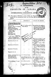 A Catalogue of the products of Canada East at the International Exhibition, 1862