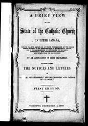 A Brief view of the state of the Catholic Church in Upper Canada