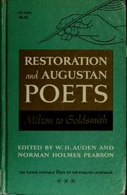 Restoration and Augustan poets