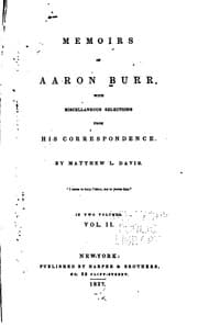 Memoirs of Aaron Burr