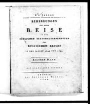 Bemerkungen auf einer Reise in die südlichen Statthalterschaften des russischen Reichs in den Jahren 1793 und 1794