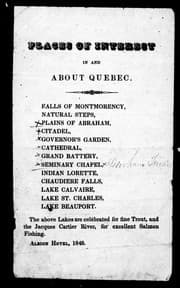 Places of interest in and about Quebec