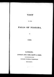 Visit to the falls of Niagara in 1800