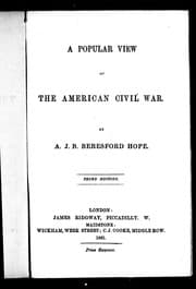 A popular view of the American Civil War