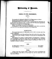 University of Toronto, School of Civil Engineering, 1871